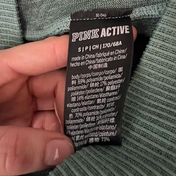 PINK by Victoria’s Secret Green Seamless Workout Leggings - Picture 2 of 8